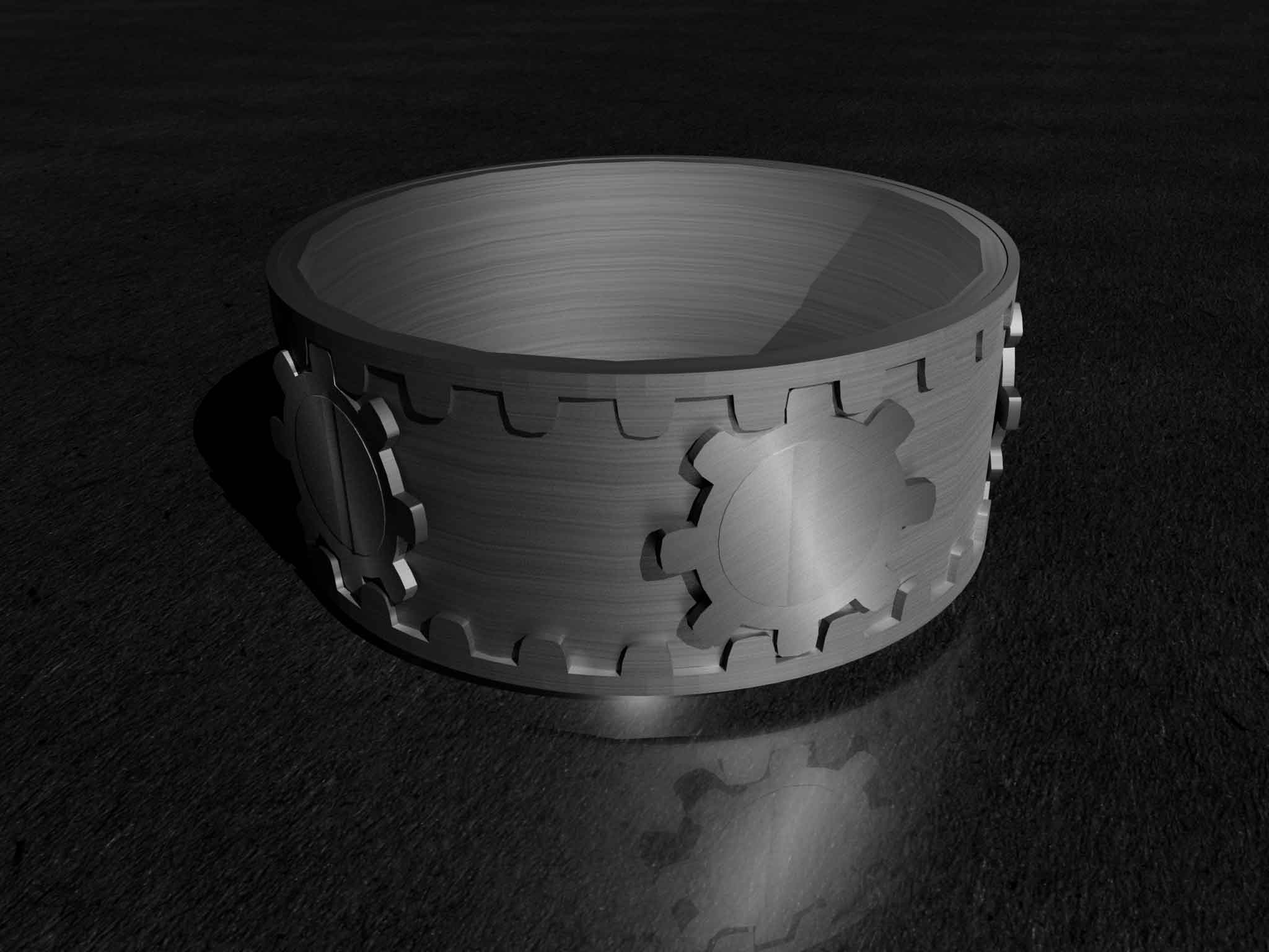 A ring featuring many gears